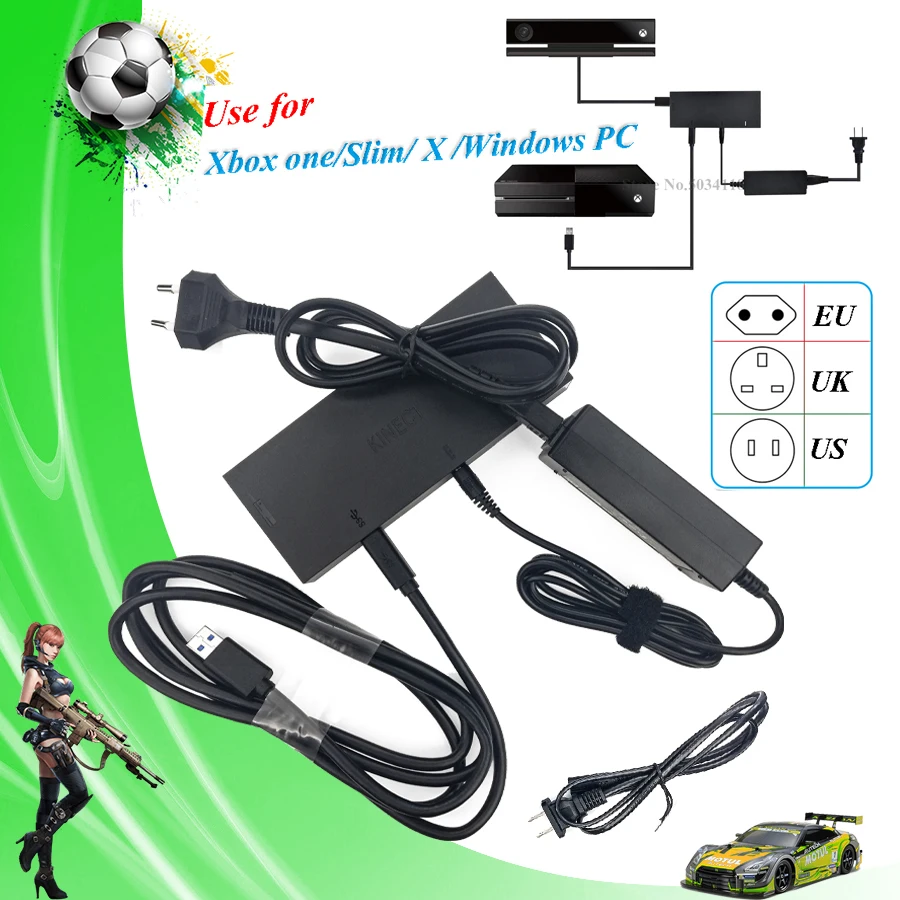 Новая версия Kinect 2,0 Датчик AC адаптер питания для xbox one S/X/Windows PC, для xbox ONE Slim/X Kinect адаптер