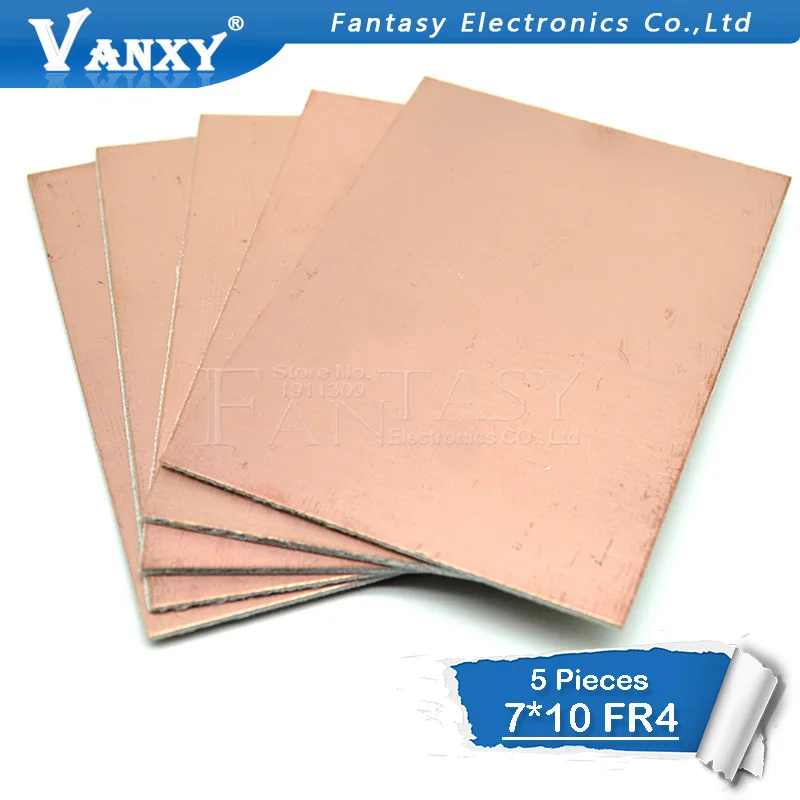 5 шт. FR4 PCB 7x10 см 7*10 односторонняя медная плакированная пластина DIY PCB Kit ламинированная печатная плата