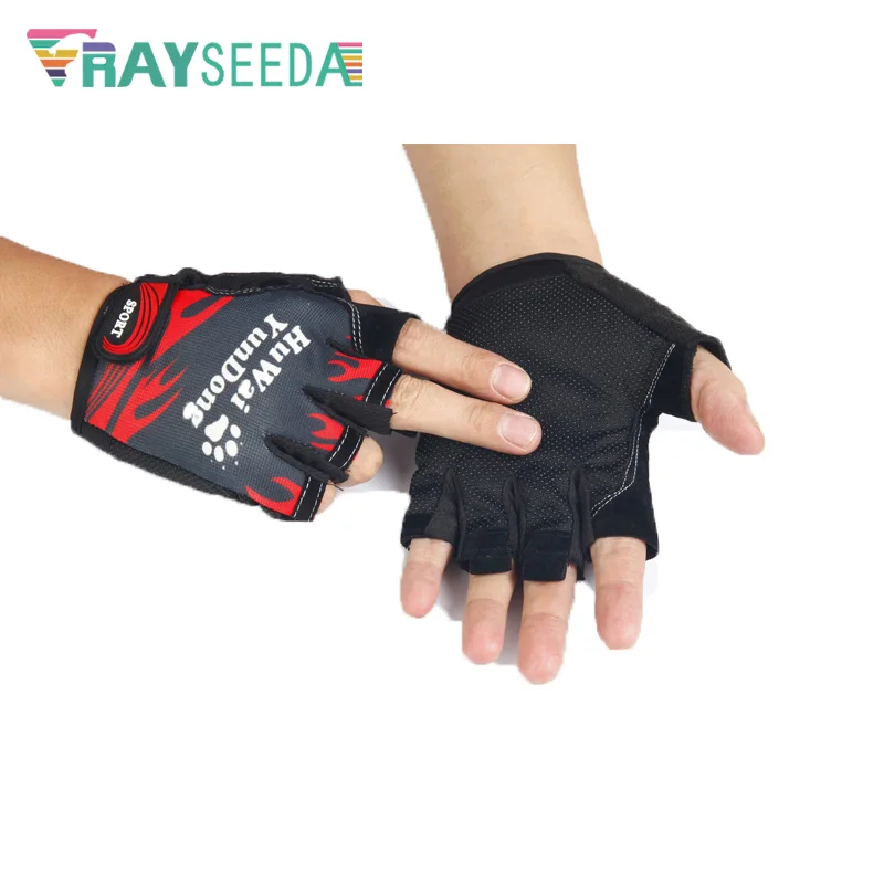 

Спортивные перчатки Rayseeda с открытыми пальцами для тяжелой атлетики для верховой езды регулируемые прохладные летние перчатки для тренажер...
