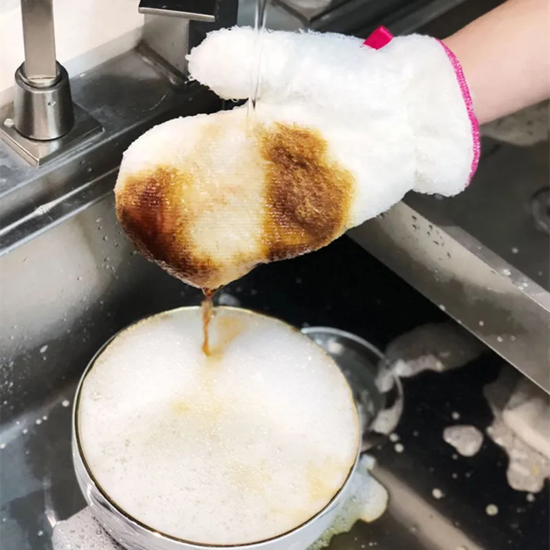 Водонепроницаемые перчатки для кухни из бамбукового волокна белые