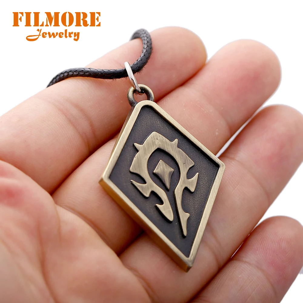 Filmore колье Цепочки и ожерелья WOW Лига Horde Логотип Подвески s альянс игры Косплэй