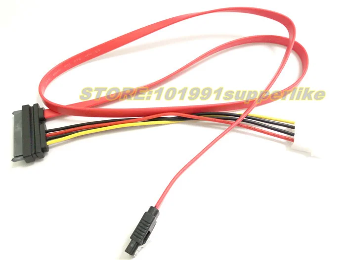 10 шт. новый продукт 80 см SATA 22Pin 7 + 15Pin Женский на удлинитель с Molex IDE 4Pin силовой