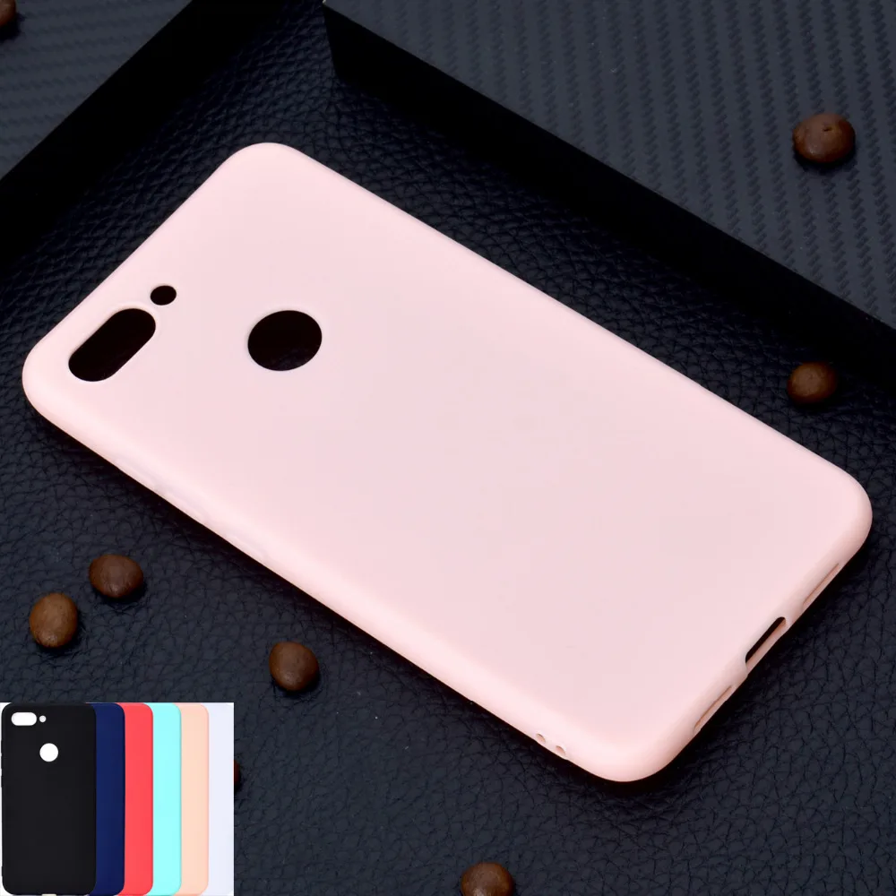 Sunjolly Solid Color Case for Xiaomi Mi8 Lite Soft TPU Silicon Pink Thin Phone Cases Cover coque fundas Mi 8 | Мобильные телефоны и