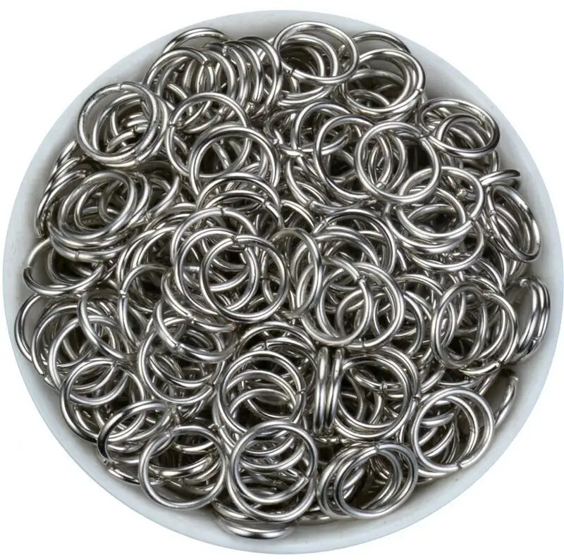 bkq03 rhodium 200 шт., розовое золото и черный пистолет, металлическое покрытие, металлические петли, открытые кольца, ожерелье, кольцо для инструментов, сделай сам, изготовление ювелирных изделий - Цвет: bkq03 rhodium