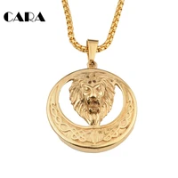 new arrival unisex stainless steel necklace punk hip hop necklace popcorn lion head pendant necklace chokers necklace cagf0017