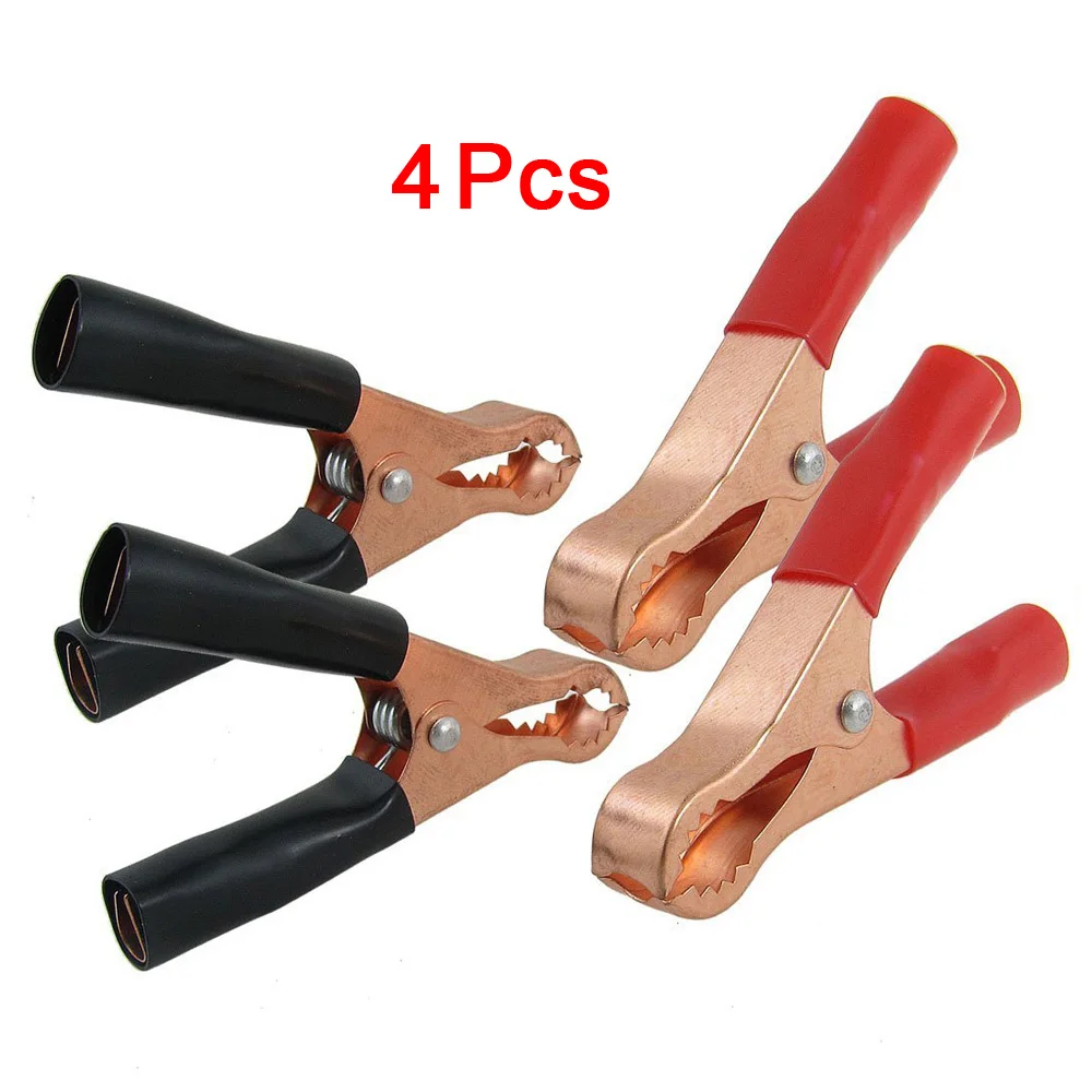

IMC hot 2 Pair Copper Plated Insulated Car Battery Clips Alligator Clamps 50A Red Black