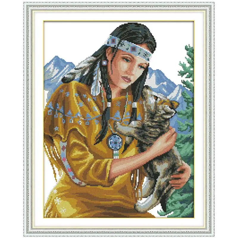 Детские модели Pup Набор для вышивки крестиком DIY 11CT 14CT 16CT штампованный DMC вышивка