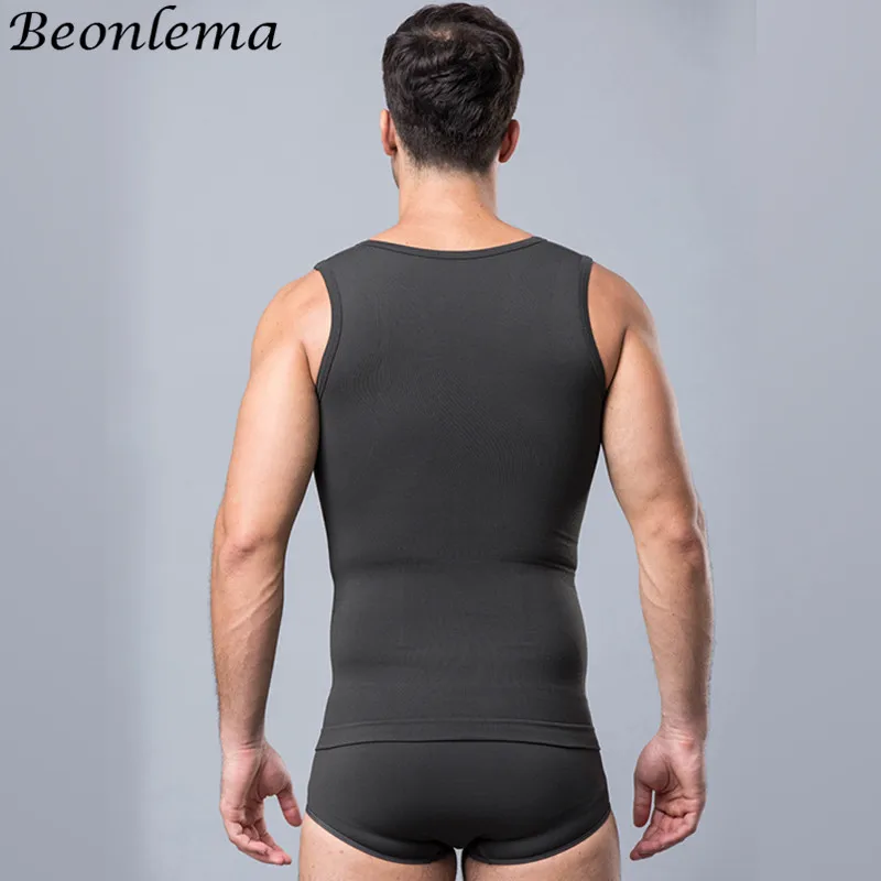 Beonlema Для мужчин пот жилет Shaper моделирования тела Shaperwear Топ эластичный мягкий
