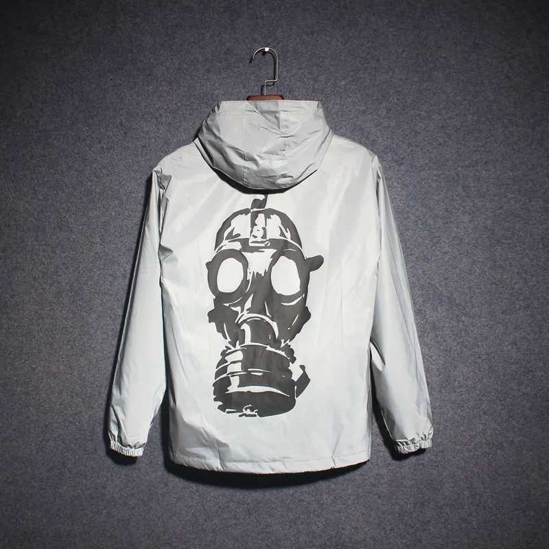 3M Reflective Men's Jackets Star of Darkness Religious Hooded Windbreaker Gothic Vintage Hip Hop Coats waterproof Men Clothes - Цвет: 776