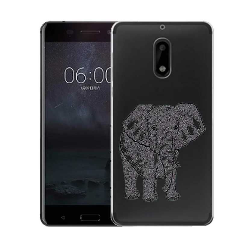QMSWEI Soft TPU Phone Case For nokia3 nokia5 nokia6 nokia8 N540 N535 Clear Leopard Dog Lion Tiger Animal Cover Free shipping |