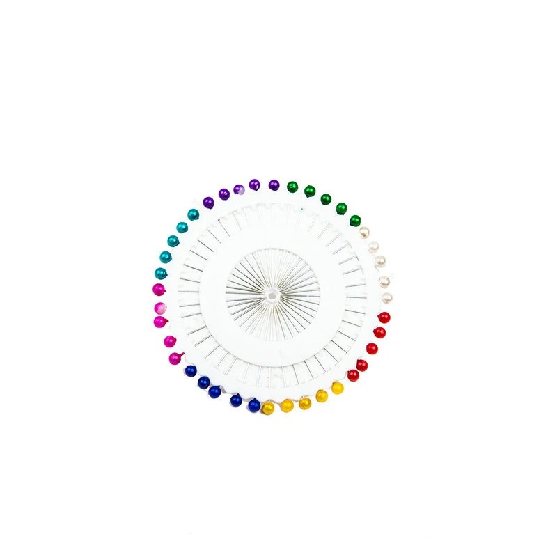 40pcs/ lot 3.5cm Multicolor Mini Round Bead Shaped Hijab Stainless Steel Safety Pins DIY Positioning Garment Auxiliary Needles | Дом и сад