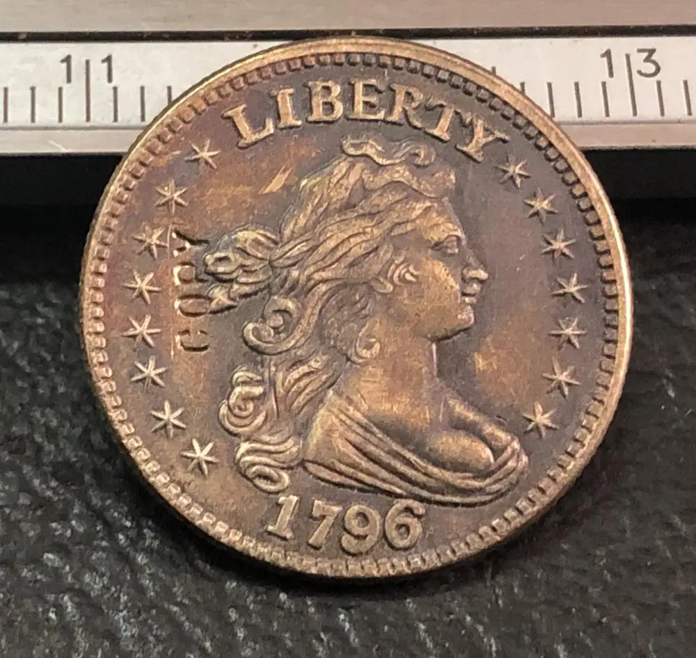 1796 США драпированный бюст Dime посеребренные имитация монеты