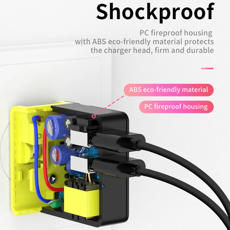 Rock 4 2 USB быстрое зарядное устройство Универсальная Быстрая зарядка дорожный Складной адаптер 5V2. 4A 5V4A EU US вилка для iPhone samsung Xiaomi huawei