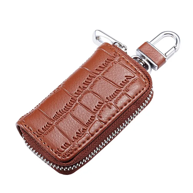 Сумка для ключей из натуральной кожи на молнии мужчин деловая сумка с