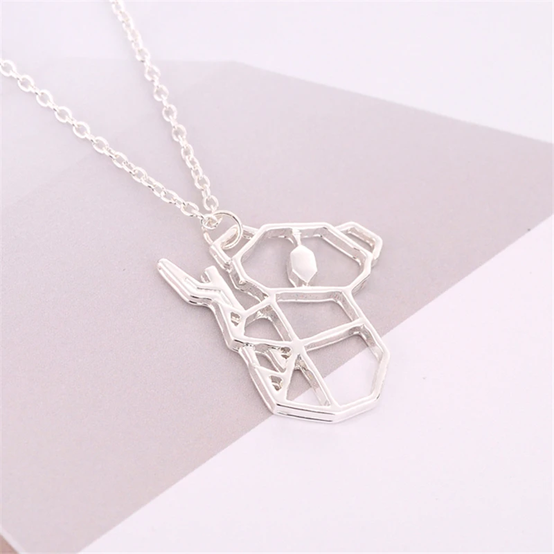 2017 Новая мода оригами животных кулон коала Цепочки и ожерелья Jewelry