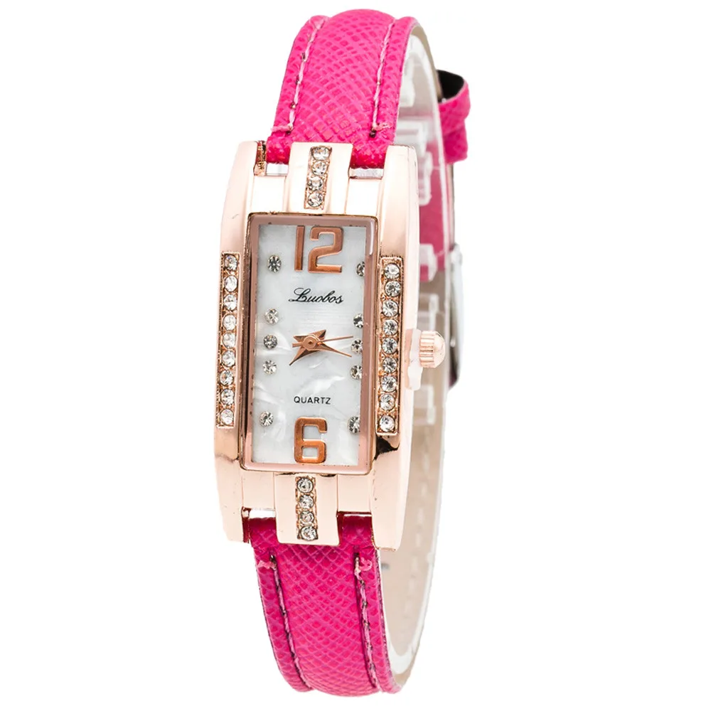 

2019 Fashion Women's Watches Women's Pointer Quartz Wrist Watch Top Gifts High Quality Dropshipping White Pink A4