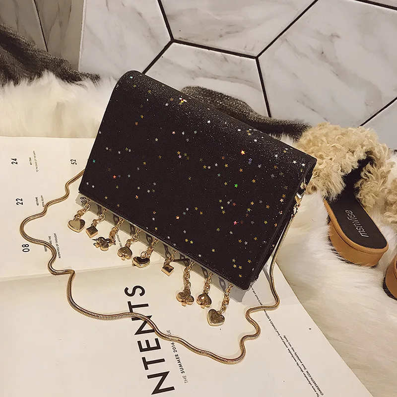 Youda расшитые блестками декоративные флип женские сумки на плечо модные цепи