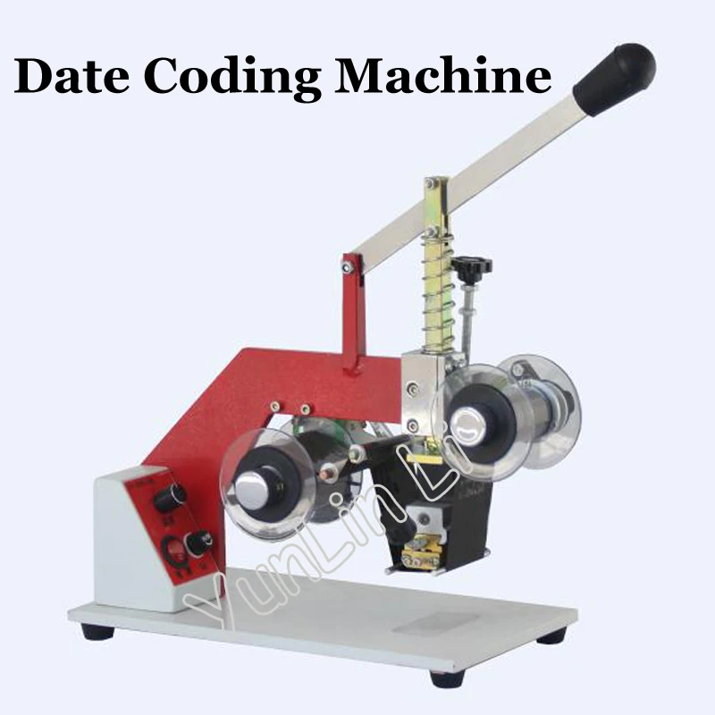 Hot Stamping Machine Ribbon Tape Date Printer Code,Color Hot Foil Stamping Machine Lot Number Embosser Foil
