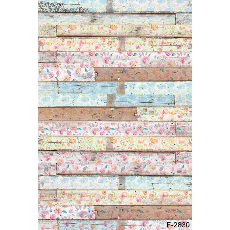 

Thin fabric cloth printed wood photography background children backdrop F-2830