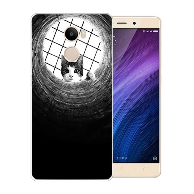 Телефон чехлы для чехол Redmi 4 Pusscat узор Мода ТПУ Мягкая Силиконовые 5 0 ''для Hongmi