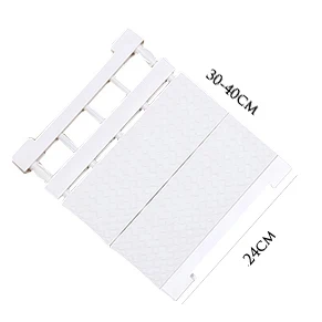 White30-40cm Регулируемый шкаф, органайзер для хранения полка настенная кухонная стойка Экономия пространства шкаф декоративные полки для шкафа Держатели - Цвет: White30-40cm