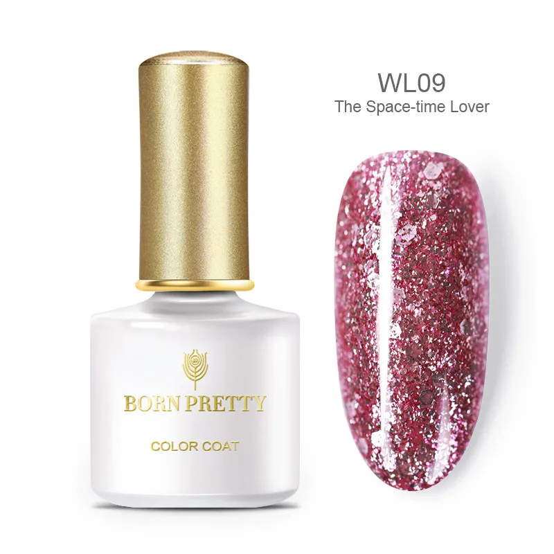BP-WL09 BORN PRETTY гель для ногтей с блестками 6 мл розовое золото УФ-гель Красочные Блестки УФ-гель для дизайна ногтей лак замочить маникюрные инструменты - Цвет: BP-WL09