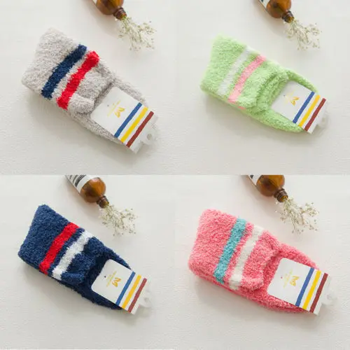 Мягкие носки-тапочки для женщин и девочек теплые зимние мягкие носки кораллового