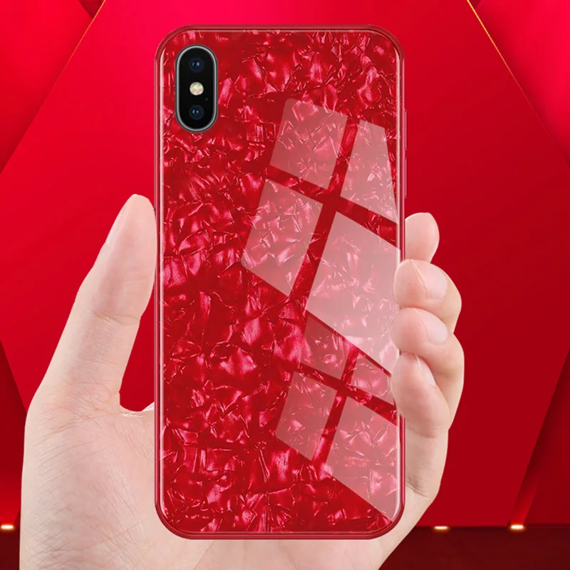 BFOLLOW Роскошные мрамор Чехол для iPhone 6 6S Plus/7 8 Plus/X Закаленное Стекло 9h жесткий