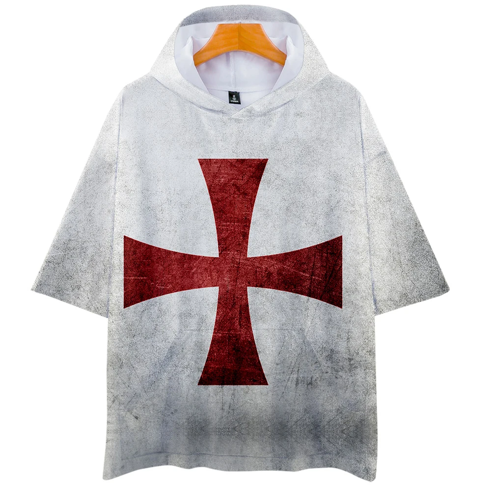 Женские и мужские повседневные толстовки Knights templar с короткими рукавами летняя