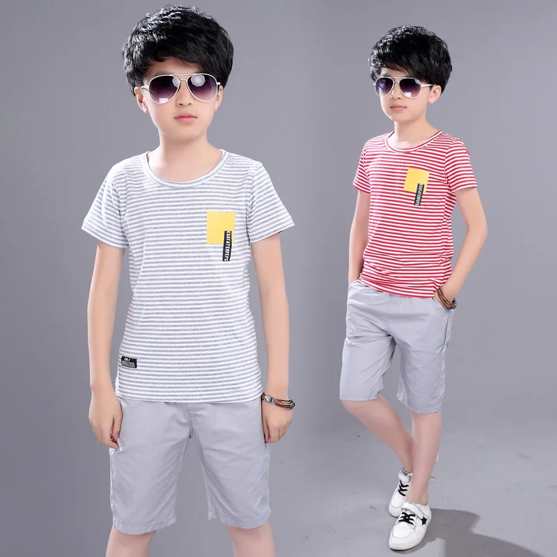 children summer new clothing sets boys clothes fashion letter short sleeve T-shirt+shorts 2pcs set baby boy sports suit |