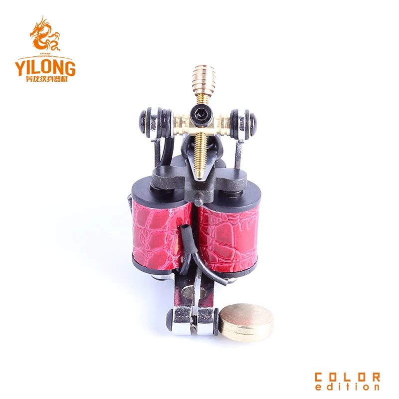 YILONG Hot Sale Iron Tattoo Guns T-Dial Machine 10 Wrap Coils Tatoo Machines Liner For Supplies Free Shipping | Красота и здоровье