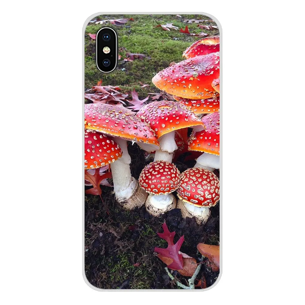 Растительный красный гриб для Samsung Galaxy S3 S4 S5 Mini S6 S7 Edge S8 S9 S10 Lite Plus Note 4 5 8 9 Аксессуары