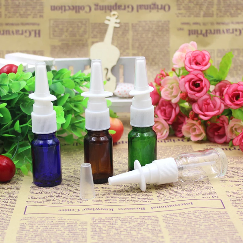 

2pcs/lot 20 ml colorful Glass nasal spray PET spray bottle plastic bottle makeup liquid dispensing tool with the sprayer tool