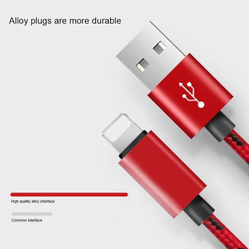 25 см 1 м 5 2 3 USB кабель для зарядного устройства iPhone 6s 6 s 7 8 Plus X 10 Xs Max XR 5s iPad нейлоновый