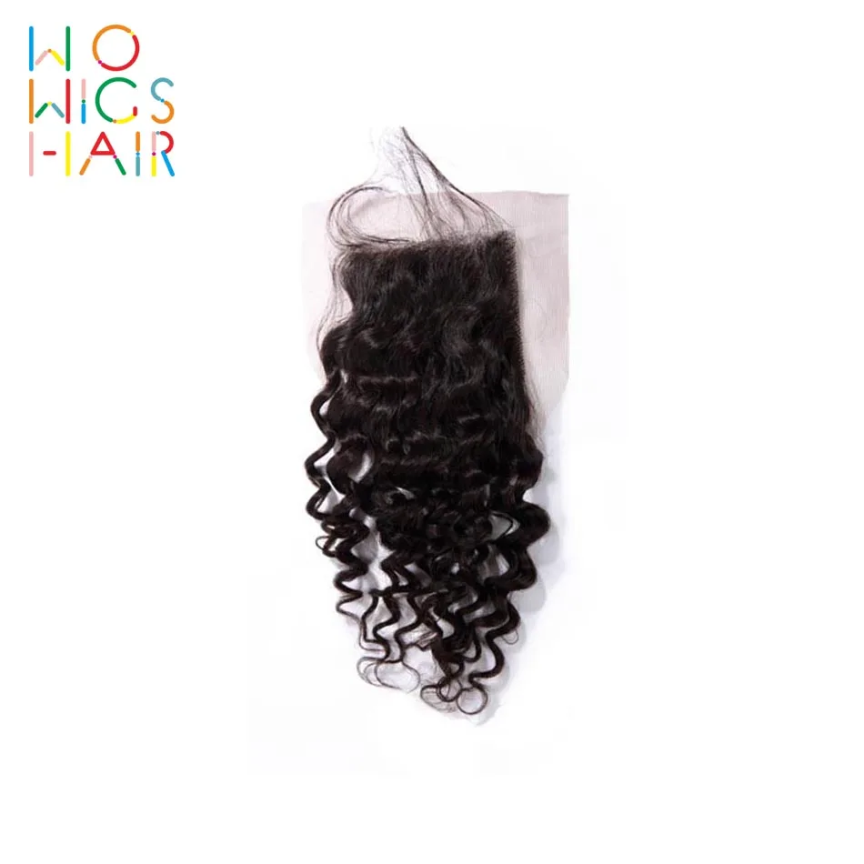 Волосы WoWigs перуанские волосы Remy вьющиеся пряди сделан с верхней кружевной
