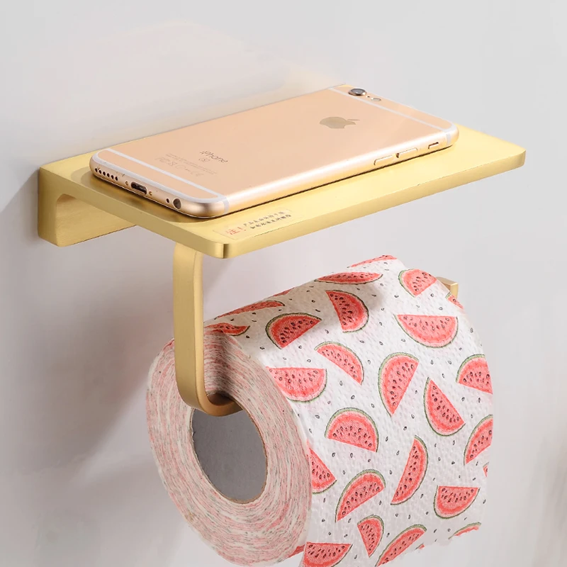 Держатель для полотенец в ванную комнату золотой Латунный настенный держатель