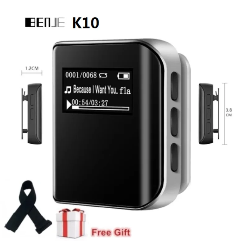 Оригинальный Benjie K10 мини MP3 плеер с зажимом Портативный 8G спортивный музыкальный