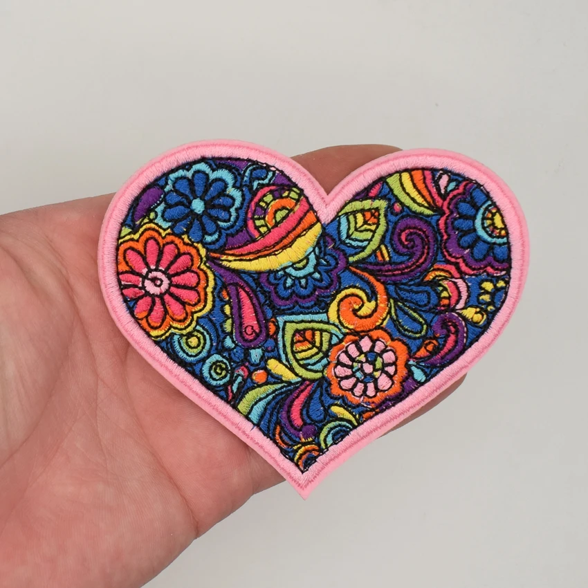 1 шт. наклейки на ткани с цветами радуги надписью Peace Heart Love вышивкой железные