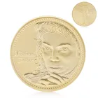 Памятные монеты, позолоченные, король поп-музыки, звезда, Майкл Джексон, коллекция произведений искусства, сувенирная монета