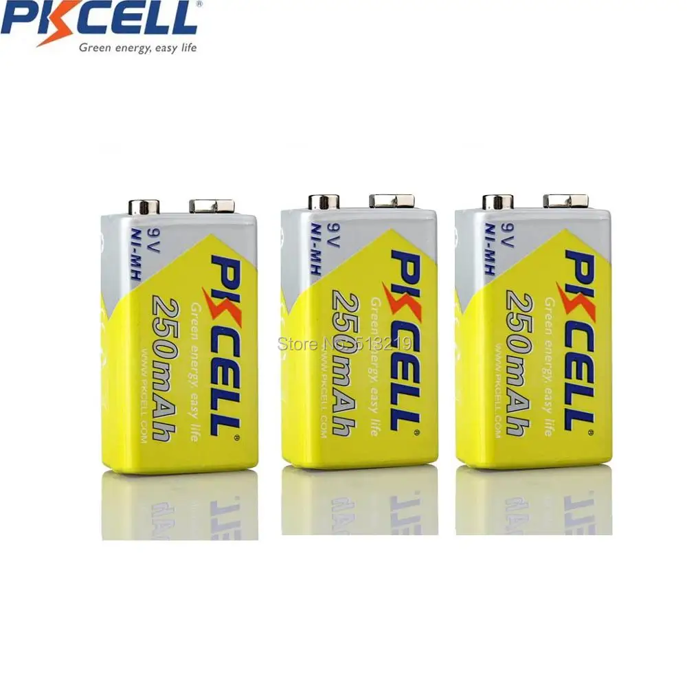 4 шт./лот PKCELL 9v инфракрасный термометр аккумуляторная батарея NIMH 250mah Улучшенный