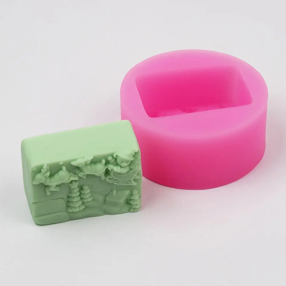 Рождественская силиконовая форма для мыла сделай сам инструмент ручной работы 3D