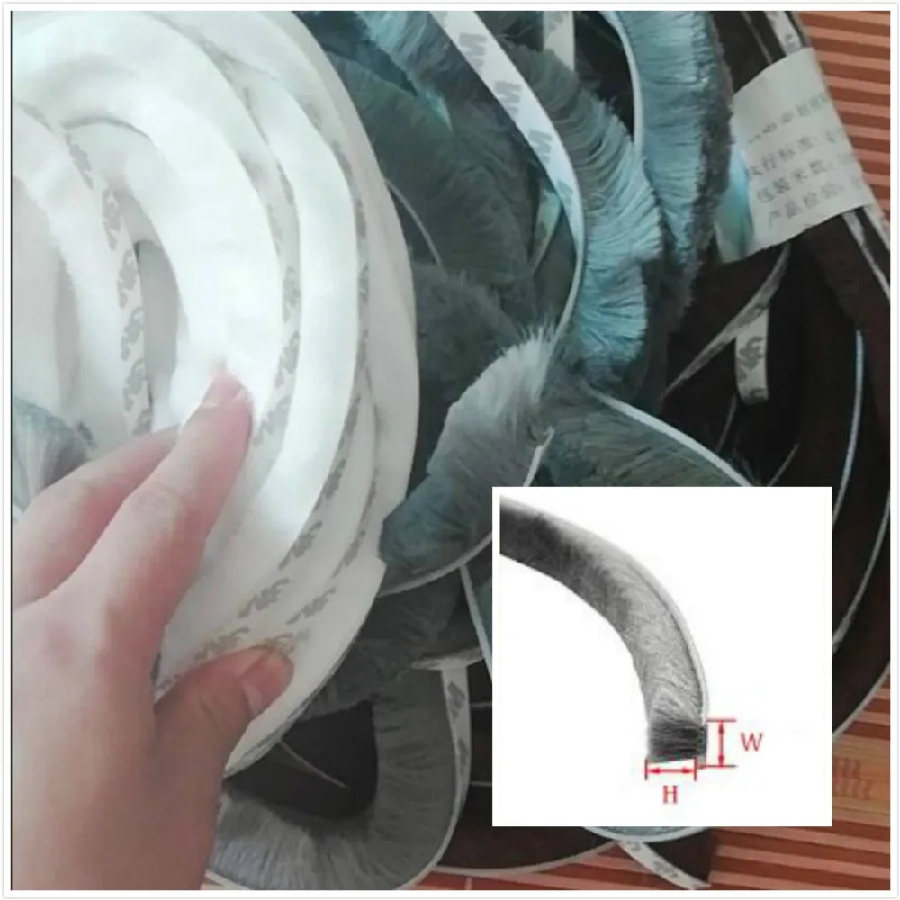 10 метров самоклеющаяся буферная Подушка уплотнительная щётка для прокладки