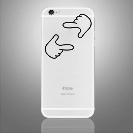 For iPhone 6 B W(6) Виниловые наклейки для iPhone 6/6 Plus для iPhone 7/8 Plus забавные частичные наклейки для iPhone 7/8 X/XS черные наклейки - Цвет: For iPhone 6 B W(6)