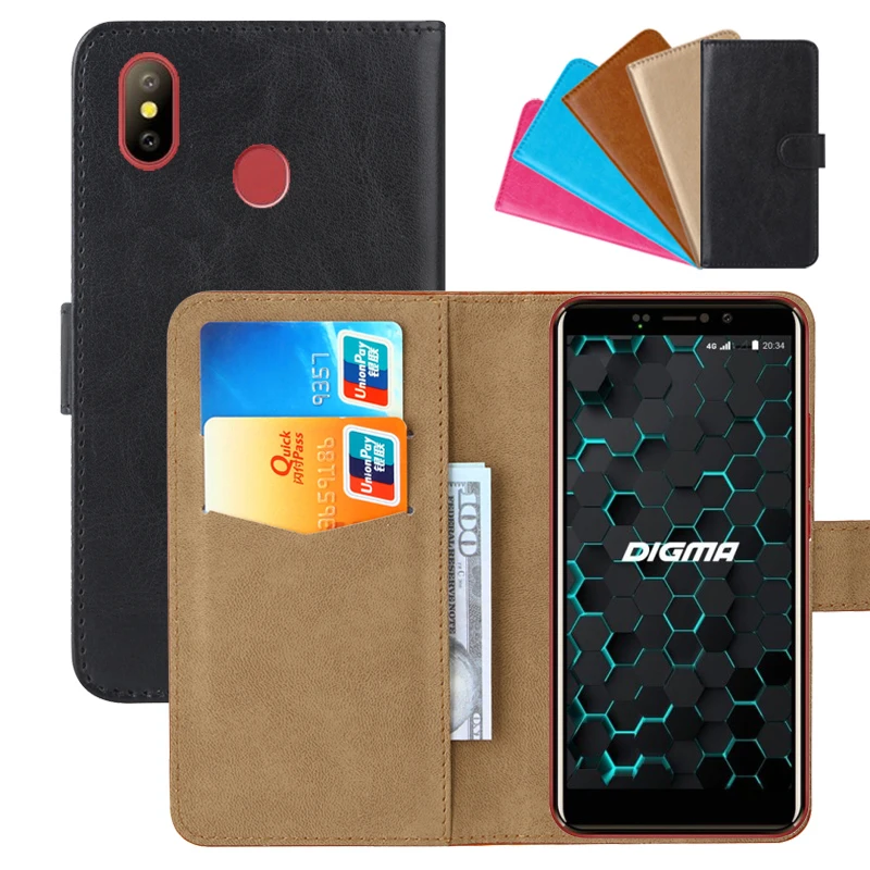 

Luxury Wallet Case For Digma LINX Pay 4G PU Leather Retro Flip Cover Magnetic Fashion Cases Strap