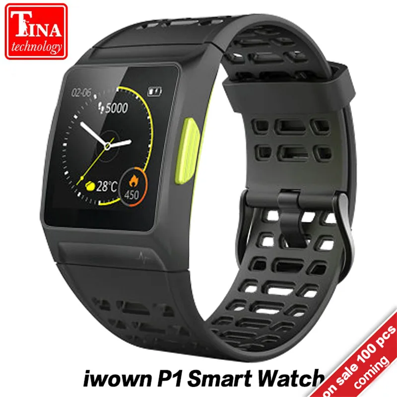 Iwownfit P1 цветной экран Смарт-часы пульсометр ECG Обнаружение HRV анализ Встроенный gps