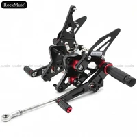 motorcycle rearsets for suzuki gsx1300r hayabusa 2008 2018 cnc adjustable footrest shift lever brake pedal foot pegs rear set
