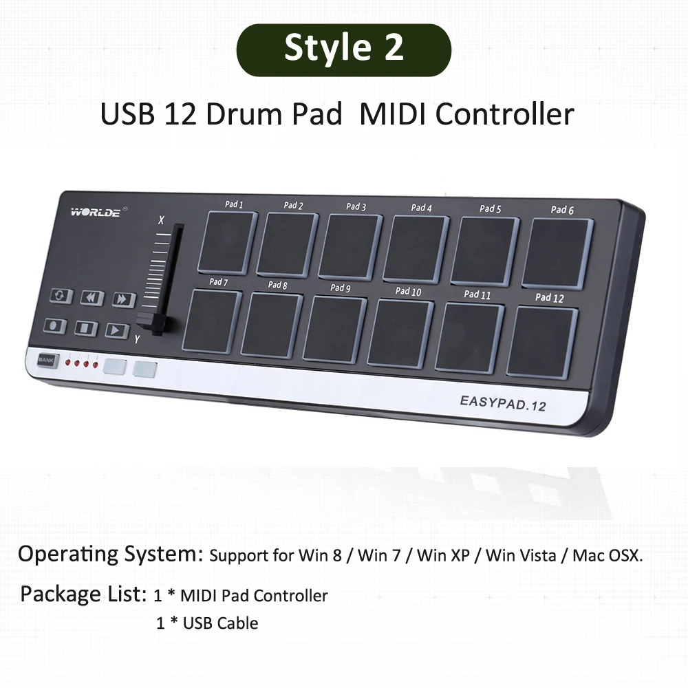 Портативная MIDI клавиатура управления Лер мини USB клавиатура MIDI управление Лер MIDI клавиатура колодки 7 видов стилей для варианта