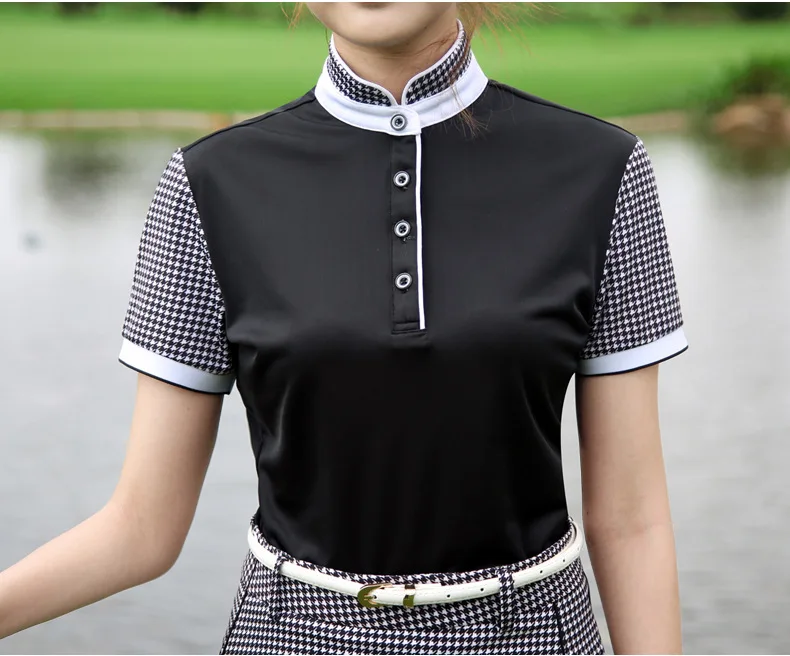 Женская летняя футболка с коротким рукавом PGM Golf юбка | Спорт и развлечения
