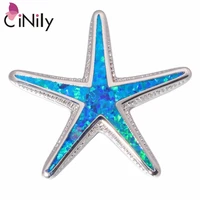 cinily created blue orange fire opal silver plated wholesale lovely cute star for women jewelry pendant 78 od6722 23