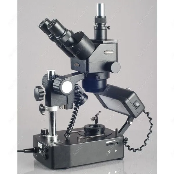 Jewelry Gem Trinocular Microscope--AmScope Supplies 10X-60X Stereo Microscope with Three Lights | Инструменты